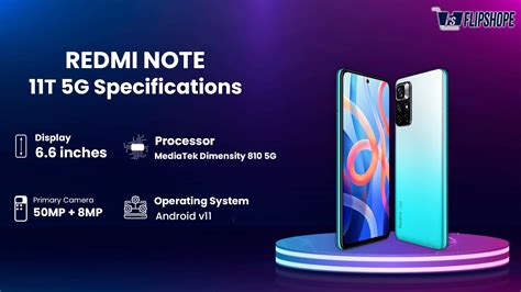 Redmi Note 11T 5G Specifications Powerful Mid Range Smartphone