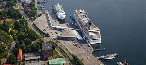 Parken am Ostseekai Kiel Parkplätze direkt am Kreuzfahrt Schiff