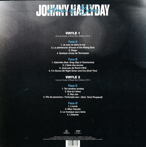 Johnny Hallyday Lp New Orleans House Of Blues Warner