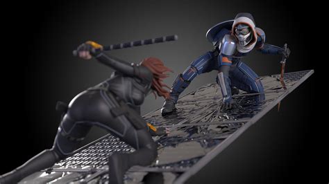 Black Widow vs Taskmaster Diorama, Javier Hernandez Bousoño | Black ...