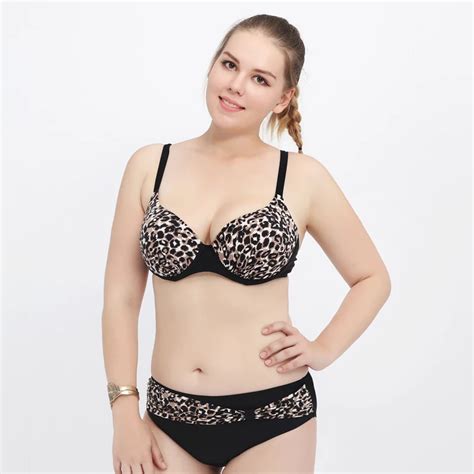 Sexy Printed Plus Size Bikini Set Women Bathing Suit Push Up Women