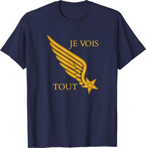 Amazon.com: Lafayette Escadrille Pilot's Collar Insignia WW1 T-Shirt ...