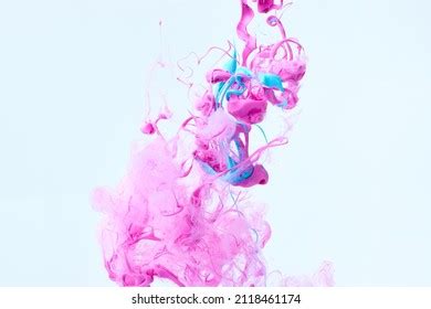 Beautiful Paint Splash Curves Water On Stock Photo