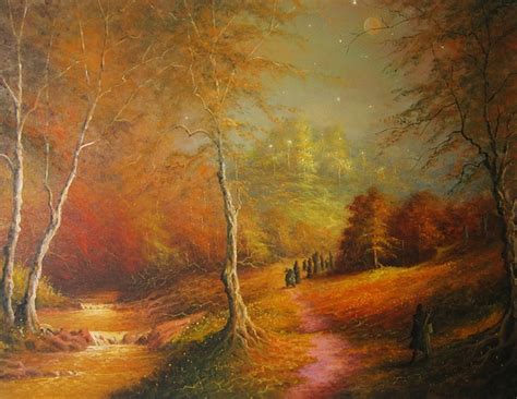 The Golden Wood Painting By Joe Gilronan Fine Art America