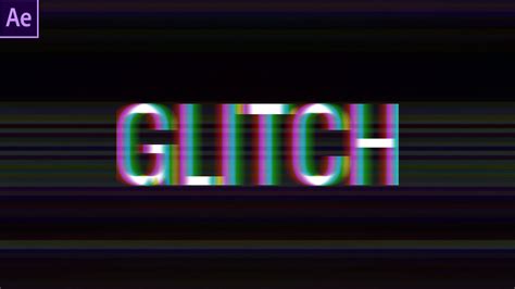 Glitch Effect After Effects Tutorial Youtube