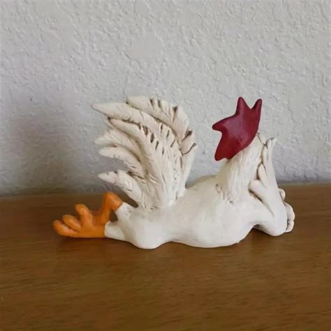 White Big Tail Rooster Resin Statue Desktop Home Decoration - Temu United