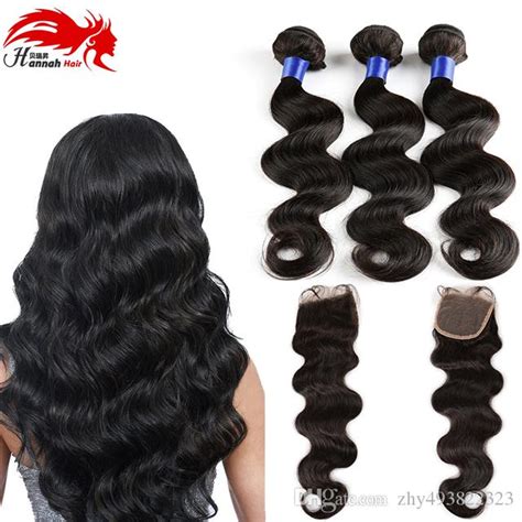 Premium Peruvian Virgin Wavy Hair Body Wave Bundle Set With Lace Closure Grade 7a Quality