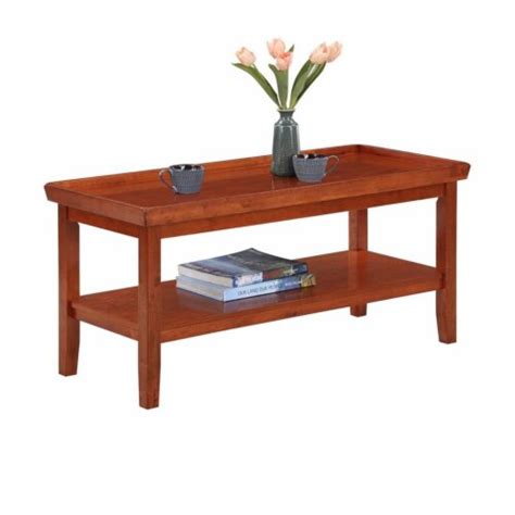 Ledgewood Coffee Table With Shelf Red 42x18x20 Kroger