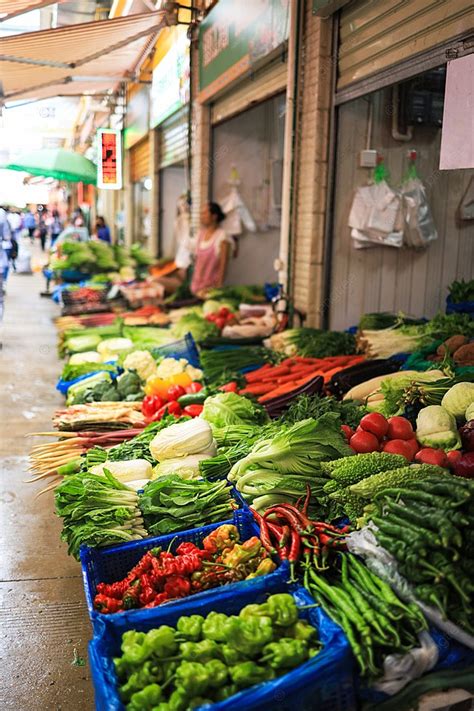 Real Photos Of Melons Fruits And Vegetables At Farmers Market Stalls In