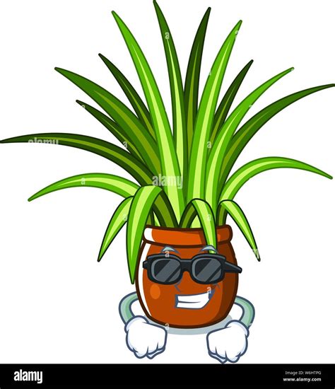 Super Cool Spider Plant Isolated With In Mascot Stock Vector Image