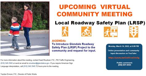 Local Road Safety Plan Lrsp City Of Glendale Ca