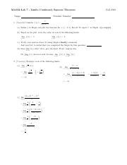 102Lab7Soln Pdf MA102 Lab 7 Limits Continued Squeeze Theorem Name