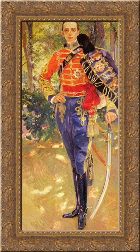 Portrait Of King Alfonso Xiii In A Hussar S Uniform X Gold Ornate