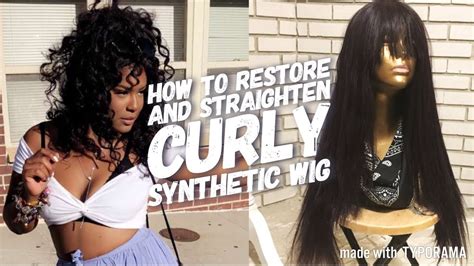 How To Straighten Curly Synthetic Wig Youtube