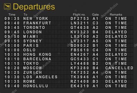 International Airport Departures Board — Stock Photo © nmcandre #4167814