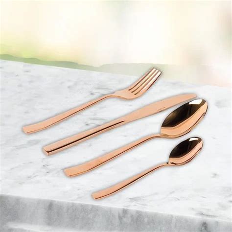 Rose Gold Cutlery Set At Rs 600 Set गोल्ड प्लेटेड कटलरी In Greater Noida Id 2850664620673