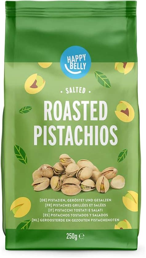 Amazon Brand Happy Belly Pistachios Roasted And Salted 250g Pack Of