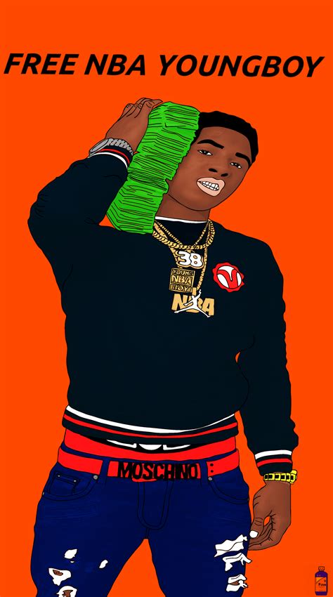 NBA YoungBoy Cartoon Wallpapers - Wallpaper Cave