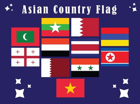 Premium Vector | Free vector all asian flag collection world national flags