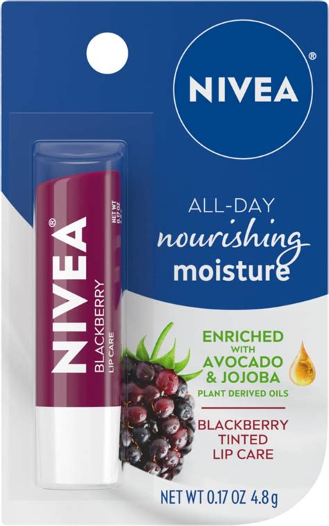 Nivea Lip Balm Blackberry Flavored Tinted Lip Balm Stick