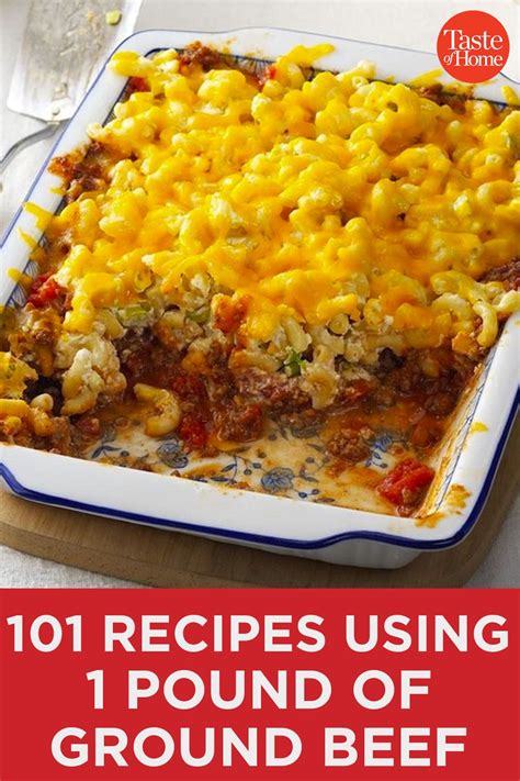 101 Recipes Using 1 Pound Of Ground Beef Beef Recipes For Dinner