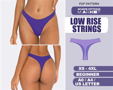 Bikini Sewing Pattern Thong Swimsuit Pattern XS 4XL Womens Swimwear Patterns Digital