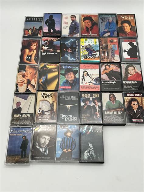 Lot Of 28 Country Music Cassettes Hank Williams Jr Garth Brooks Loretta Lynn Ebay