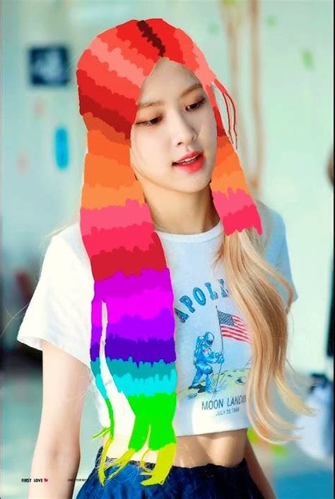 Blackpink Rosé In Every Haircolour ️🧡💛💚💙💜 Youtube