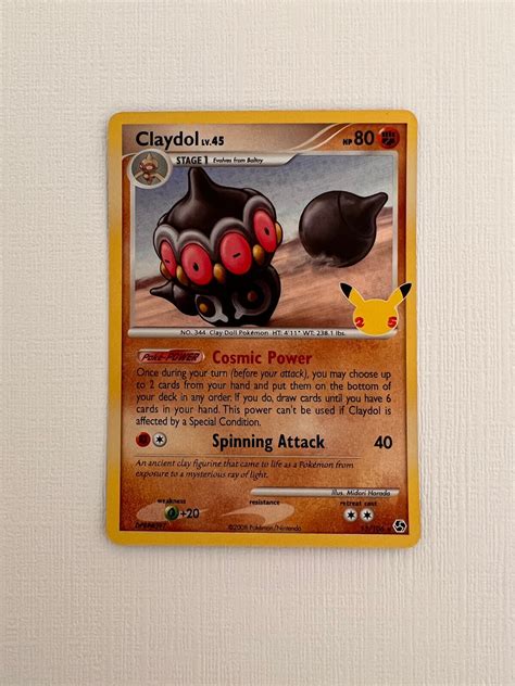 Pokémon TCG Claydol Celebrations Classic Collection 15 106 Holo Holo