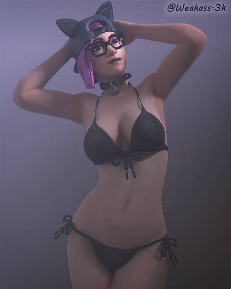 Rule 34 1girls 3d Belly Button Bikini Black Bikini Black Hat Black Lipstick Breasts Cat Ears