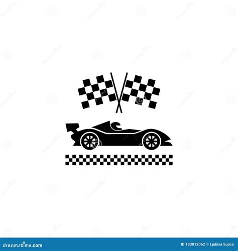 Racing Car Icon Isolated On White Background Formula Race Car Icon