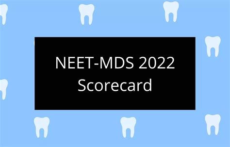 NBE Releases Results Scorecard For NEET MDS 2022 All India Quota Seats