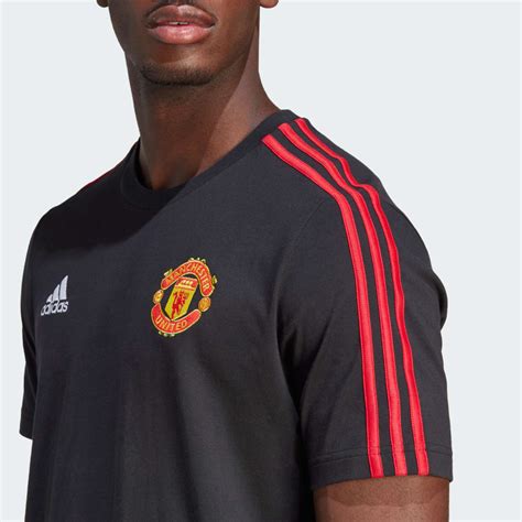 Adidas Manchester United DNA 3 Stripes Tee Black Adidas LK