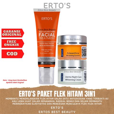 Jual Ertos Paket Flek Bintik Hitam Dan Wajah Kusam 3in1 Ftn Ast