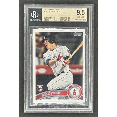 Mike Trout 2011 Topps Update US175 RC BGS 9 5 Pristine Auction