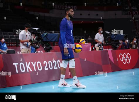 Ao T Tokyo Japon Earvin Ngapeth De Team France Dans Le