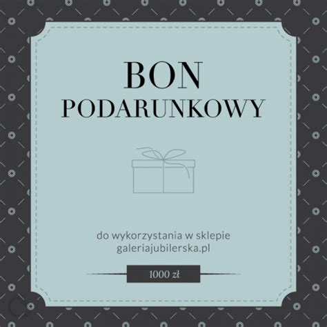 Bon Podarunkowy Galeria Jubilerska Galeriajubilerska Pl