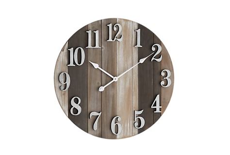 Brooks Brown Wall Clock | Home Accents - Wall Decor | City Furniture