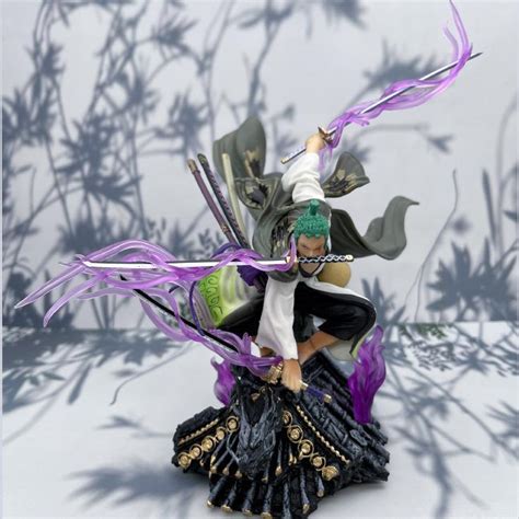 Cheap 20cm Anime One Piece Statue Roronoa Zoro Gk Kimono Ver Roof