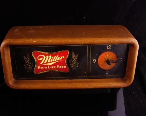 1980 Miller Beer Clock High Life Light Up Electric Clock Spinning Light Novelty Desk Clock Etsy