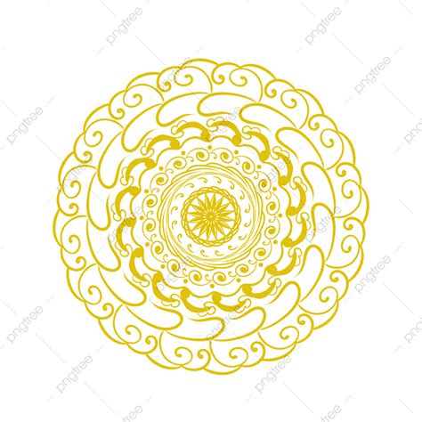 Golden Pattern Decorative Shading Golden Pattern Decoration Png