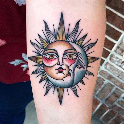 63 Most Beautiful Sun And Moon Tattoo Ideas Moon Tattoo Designs Moon