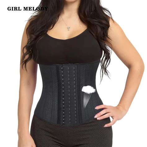 Girl Melody Breathable 25 Steel Bone Latex Waist Trainer Slimming Belt