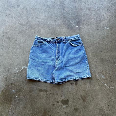 Vintage 80s Jorts Jean Shorts Baggy Sz 34 Beautiful Depop