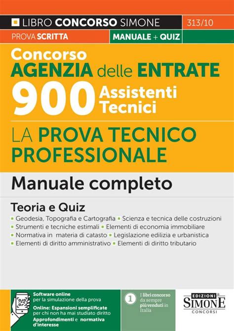 Concorso Agenzia Entrate 900 Tecnici Manuale Edizioni Simone