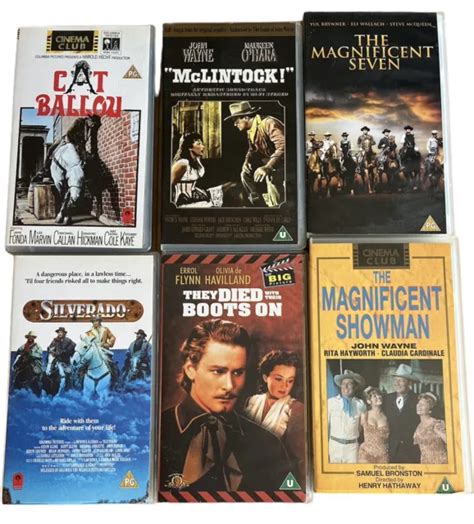 X Vhs Classic Western Cowboy Films Movies Bundle Job Lot