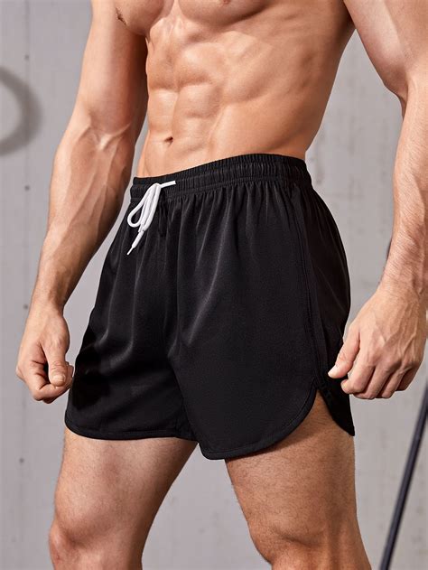 Hombres Shorts Deportivos De Cintura Con Cord N Sport Shorts Men