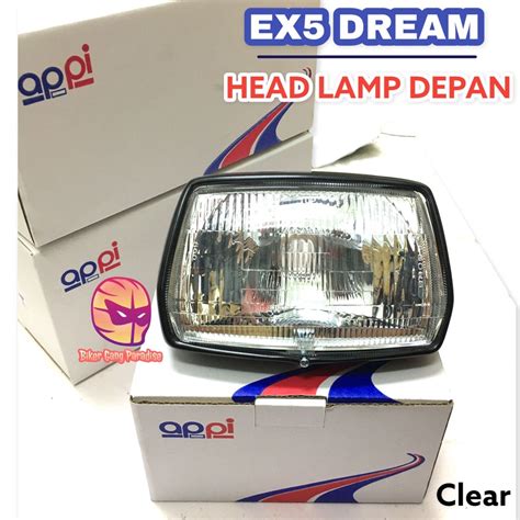 HONDA APPI 100 ORI EX5 DREAM HEAD LAMP ASSY LAMPU DEPAN CLEAR HIGH