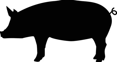 Pig Silhouette Vector Art, Icons, and Graphics for Free Download