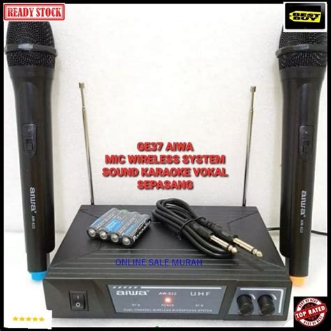 Jual Aiwa Naiwa Mic Karaoke Wireless System Mik Wireles Mikrophone